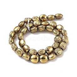 Fili di perle di ematite sintetica non magnetica con placcatura sotto vuoto pvd&nbsp;G-G849-09G
