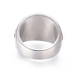 304 Edelstahl-Breitbandringe&nbsp;RJEW-D073-02-ASG