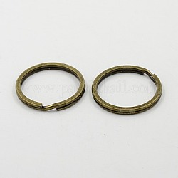 Anelli portachiavi di ferro, accessori di chiusura portachiavi, bronzo antico, 21mm