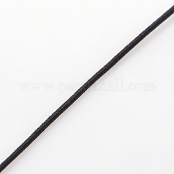 Elastic Round Jewelry Beading Cords Polypropylene Threads, Black, 1.4mm, about 50yards/roll(150 feet/roll)
