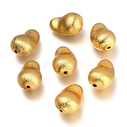 Perles en laiton, torsion ovale  , or, 19~20x13x11mm, Trou: 1.6~1.8mm