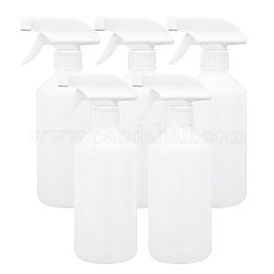 Botellas de spray de gatillo de plástico blanco de 500 ml con boquilla ajustable, botellas de spray de niebla vacías para limpiar plantas, flores, jardín de casa, blanco, 20.5x9x7 cm, capacidad: 500 ml
