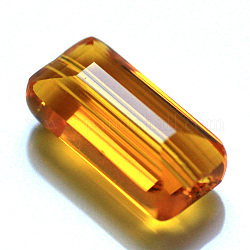 Abalorios de cristal austriaco de imitación, aaa grado, facetados, Rectángulo, naranja, 10x15.5x7mm, agujero: 0.9~1 mm