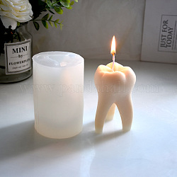 Zahn DIY Kerze Silikonformen in Lebensmittelqualität, zur Herstellung von Duftkerzen, Halloween-Thema, weiß, 7x11 cm