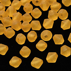 Gefrostet Acryl-Perlen, facettiert, Kegel, golden, 6x5.5 mm, Bohrung: 1.5 mm, ca. 6770 Stk. / 500 g