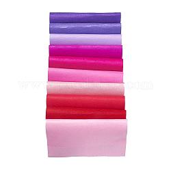 Non Woven Fabric Embroidery Needle Felt for DIY Crafts, Square, Gradual Red Color, 298~300x298~300x1mm, 10pcs/set