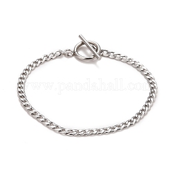 304 браслет-цепочка из нержавеющей стали для женщин или мужчин, обуздать цепи браслеты, цвет нержавеющей стали, 8 дюйм (20.45 см)