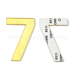 Акриловые наклейки на зеркала, с клейкой спинкой, число, золотые, кол. 7, 48 мм