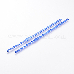 Agujas de ganchillo de aluminio, azul, pin: 4.0 mm, 148x4.0mm