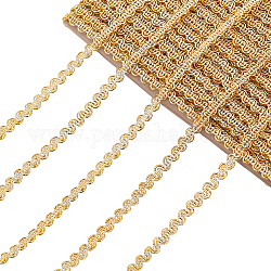 Cintas de poliéster, para accesorios de vestuario, oro, 1/4 pulgada (6 mm), aproximadamente 21.87 yarda (20 m) / tarjeta