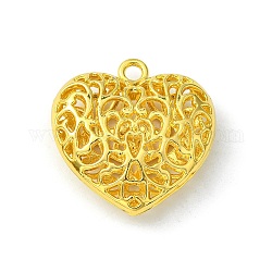 Alloy Pendants, Lead Free and Cadmium Free, Heart, Golden, 35mm long, 34.5mm wide, 11mm thick, hole: 3.5mm