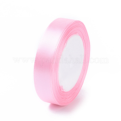 Cinta de conciencia rosa de cáncer de mama que hace materiales cinta de raso de una sola cara, Cinta de poliéster, rosa claro, aproximadamente 3/4 pulgada (20 mm) de ancho, 25 yardas / rodillo (22.86 m / rollo), 250yards / grupo (228.6m / grupo), 10 rollos / grupo