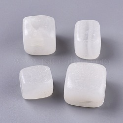 Perles de jade blanc naturel, cube, pas de trous / non percés, 13~27x13~27x13~27mm, environ 100 g /sachet 