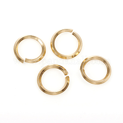 304 кольцо из нержавеющей стали, открытые кольца прыжок, золотые, 12 датчик, 15x2 мм, внутренний диаметр: 11 мм