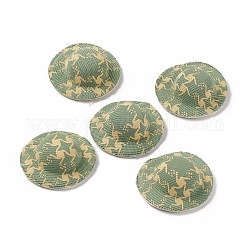 Decoración de artesanía de gorra de tela, para la decoración de la pinza de pelo del collar del pendiente de la artesanía de la joyería de diy, verde mar oscuro, 3.5x1.2 cm