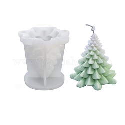 3d árbol de navidad diy vela moldes de silicona, para hacer velas perfumadas de árbol de navidad, blanco, 8.5x8.5 cm, diámetro interior: 8x7.7 cm