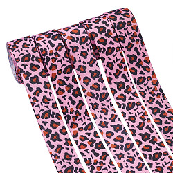 Rubans gros-grain imprimés léopard, pour les arcs de cheveux, bandeaux, artisanat et emballage cadeau, rose, 1 pouce (25 mm), environ 5yards / bundle (4.57m / bundle)