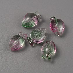 Manuell Murano Glas Perlen, Karotte, grün, 12.5x8x6 mm, Bohrung: 1 mm