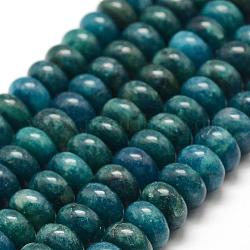 Natürliche Apatit Perlen Stränge, gefärbt und erhitzt, Rondell, 10x6 mm, Bohrung: 1 mm, ca. 68 Stk. / Strang, 15.7 Zoll (40 cm)