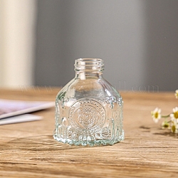 Mini vases en verre pour fleurs, décorations de table, clair, 75x90mm