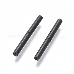 Штыковые застежками из нержавеющей стали, колонка, металлический черный, 304 мм, отверстие : 20x2 мм
