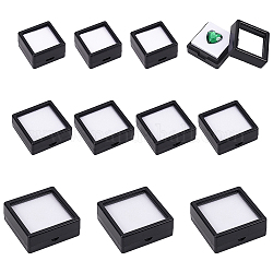 Benecreat 24 упаковка, 3 размера, черная коробка для драгоценных камней, Контейнер для демонстрации бриллиантов с прозрачными верхними крышками для драгоценных камней, монеты, упаковка ювелирных изделий