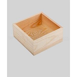Деревянный ящик для хранения, без крышки коробки, деревесиные, 13x13x6 см