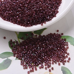 MIYUKI Delica Beads Small, Cylinder, Japanese Seed Beads, 15/0, (DBS0105) Garnet Gold Luster, 1.1x1.3mm, Hole: 0.7mm, about 35000pcs/bag, 100g/bag
