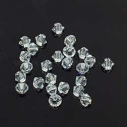 Österreichischen Kristall-Perlen, 5301, facettierte Bicone, 361 _light Azore, 4x4 mm, Bohrung: 4 mm