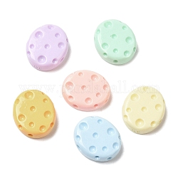 Cartoon Opaque Reisn Cabochons, for Jewelry Making, Mixed Color, Cheese, Oval, 15x13x5mm