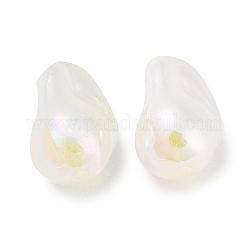 Perla imitazione perla in plastica ABS, pepite, bianco, 16x11x9.5mm, Foro: 1.8 mm