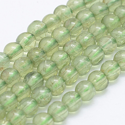 Chapelets de perles en apatite naturelle, ronde, 4mm, Trou: 1mm, Environ 118 pcs/chapelet, 15.5 pouce (39.5 cm)