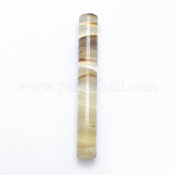 Tigerskin Glass Beads, Column, Undrilled/No Hole Beads, 75~76x10mm