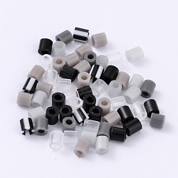 Estilo mezcló los abalorios de PE tubo de diy hama beads recargas, color mezclado, 5x5mm, agujero: 3 mm, aproximamente 1000 unidades / 60 g
