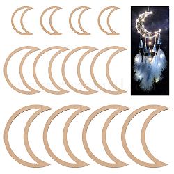 Olycraft 12 pièces 3 tailles cerceaux en bois macramé anneaux attrape-rêves en bois cadres attrape-rêves en forme de lune cadres en bois naturel pour attrape-rêves faisant du bricolage artisanat décoration murale de la maison