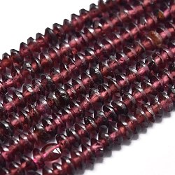 Granato naturale perline fili, sfaccettato, bicono, 3x1.5mm, Foro: 0.6 mm, circa 260pcs/filo, 15.35 pollice (39 cm)