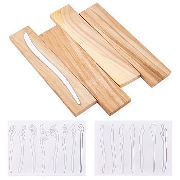 Fornituras de palo de pelo de madera de durazno MAK-WH0012-01