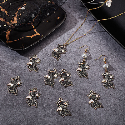 SUNNYCLUE 1 Box 24Pcs Gothic Charms Crow Charm Enamel Raven Beak Steampunk  Charms Halloween Black Bird Doctor Charm for Jewelry Making Charms Necklace
