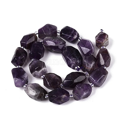 Natürlichen Amethyst Perlen Stränge&nbsp;G-N362-07A-07-1
