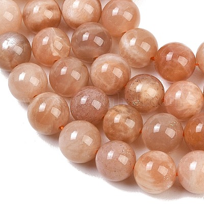 Natürliche sunstone Perlen Stränge&nbsp;G-G342-A02-8mm-1
