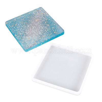 Silicone Molds, Resin Casting Molds, For UV Resin, Epoxy Resin Jewelry  Making, Square, White, 8.4x8.4x0.9cm, Inner Size: 8x8x0.7cm