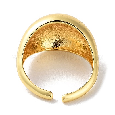 Anello per polsino aperto in ottone semplice&nbsp;RJEW-E292-10G-1