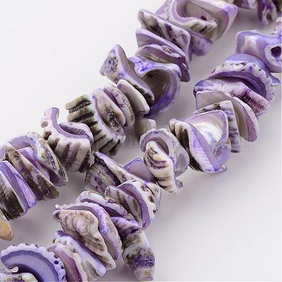 Chapelets de perles en coquillage naturel&nbsp;BSHE-P010-01-1