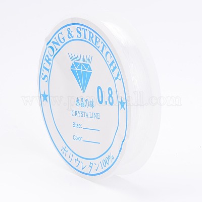Elastic String | Clear Beading Cord | Strong & Stretchy Thread | 0.8mm Line  (10 Meters)