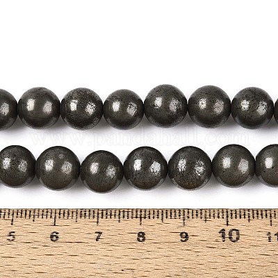 Natürliche Pyrit Perlen Stränge&nbsp;G-S249-01-10mm-1