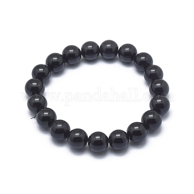 Bracelets synthétiques en perles de pierre noire synthétiques&nbsp;BJEW-K212-A-032-1