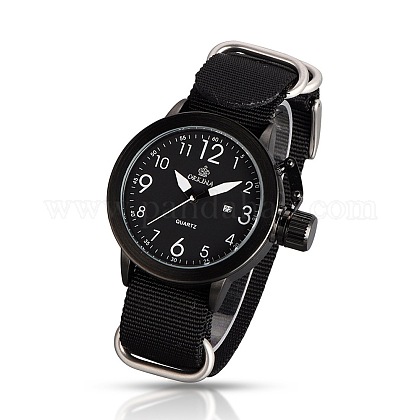 ステンレス鋼の軍用時計  クオーツ時計  ブラック  300x22mm  ウォッチヘッド：45x51.5x12mm WACH-A002-22-1