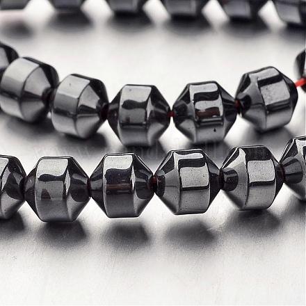 Chapelets de perle en hématite synthétique sans magnétique G-F300-31A-09-1