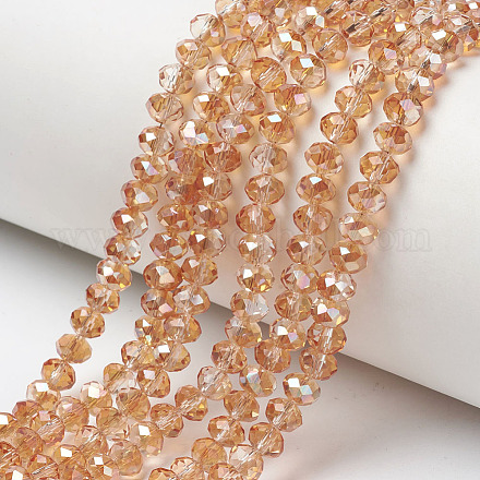 Chapelets de perles en verre électroplaqué EGLA-A034-T3mm-J14-1