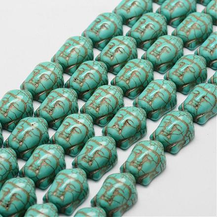 Synthetic Howlite Bead Strands G-P228-14A-15x20mm-1